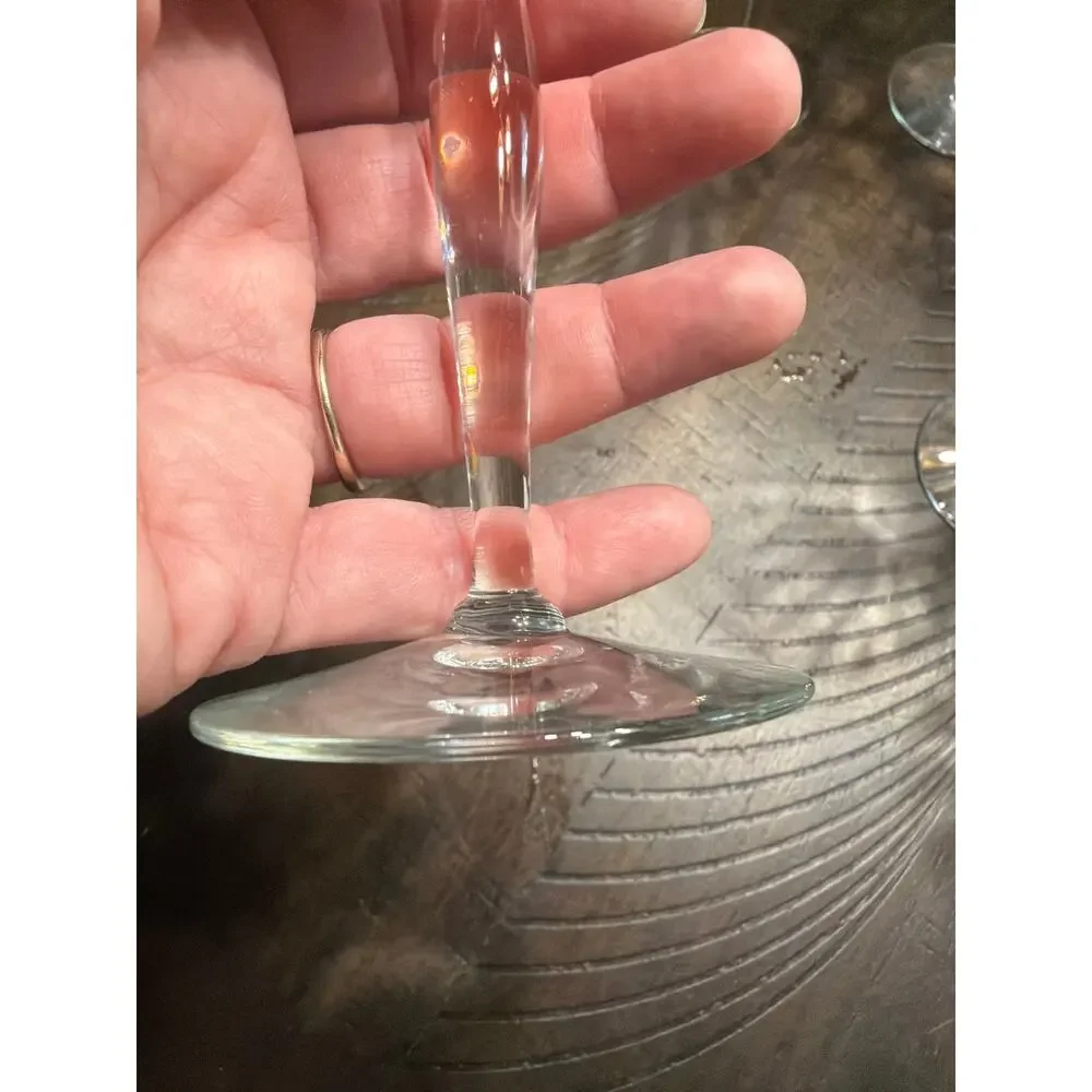 Vintage Etched Champagne Coupe Glasses Set of 7 Floral Wheat Stemware 5.75